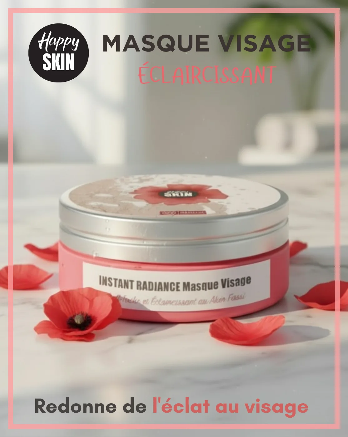 Masque Visage Éclaircissant / Anti-taches à l'Aker Fassi & l'Argile Blanche