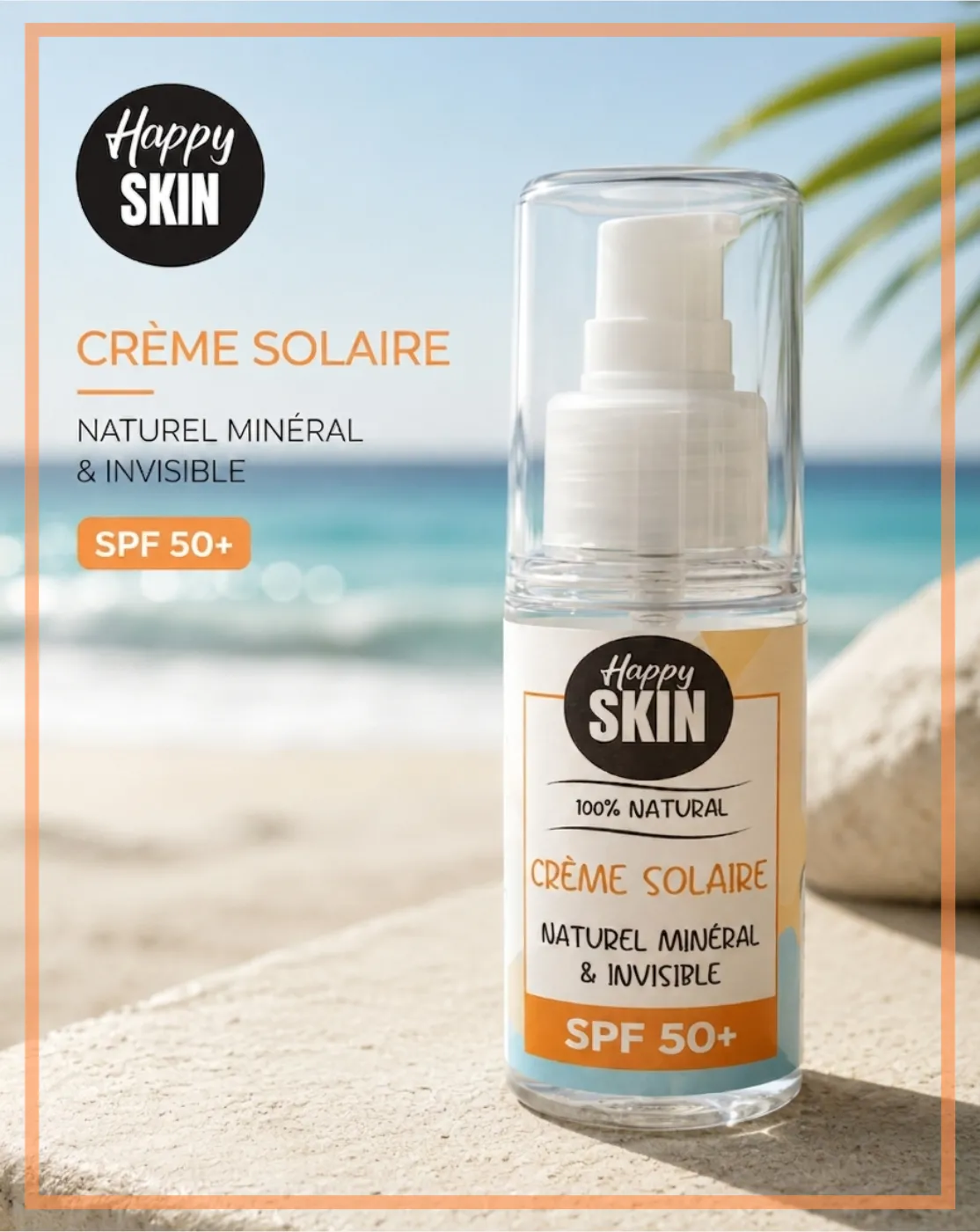 Écran Solaire Naturel Minéral & Invisible SPF50+