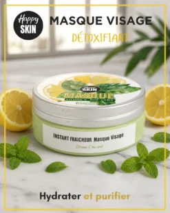 Masque Visage Détoxifiant - Thé vert & citron
