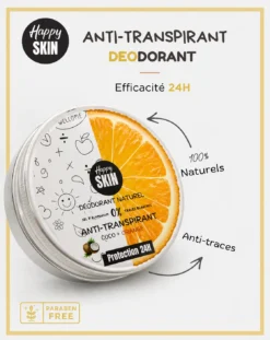 Déodorant Naturel Ι Anti-Transpirant Efficacité 24H Sans Sel Aluminium