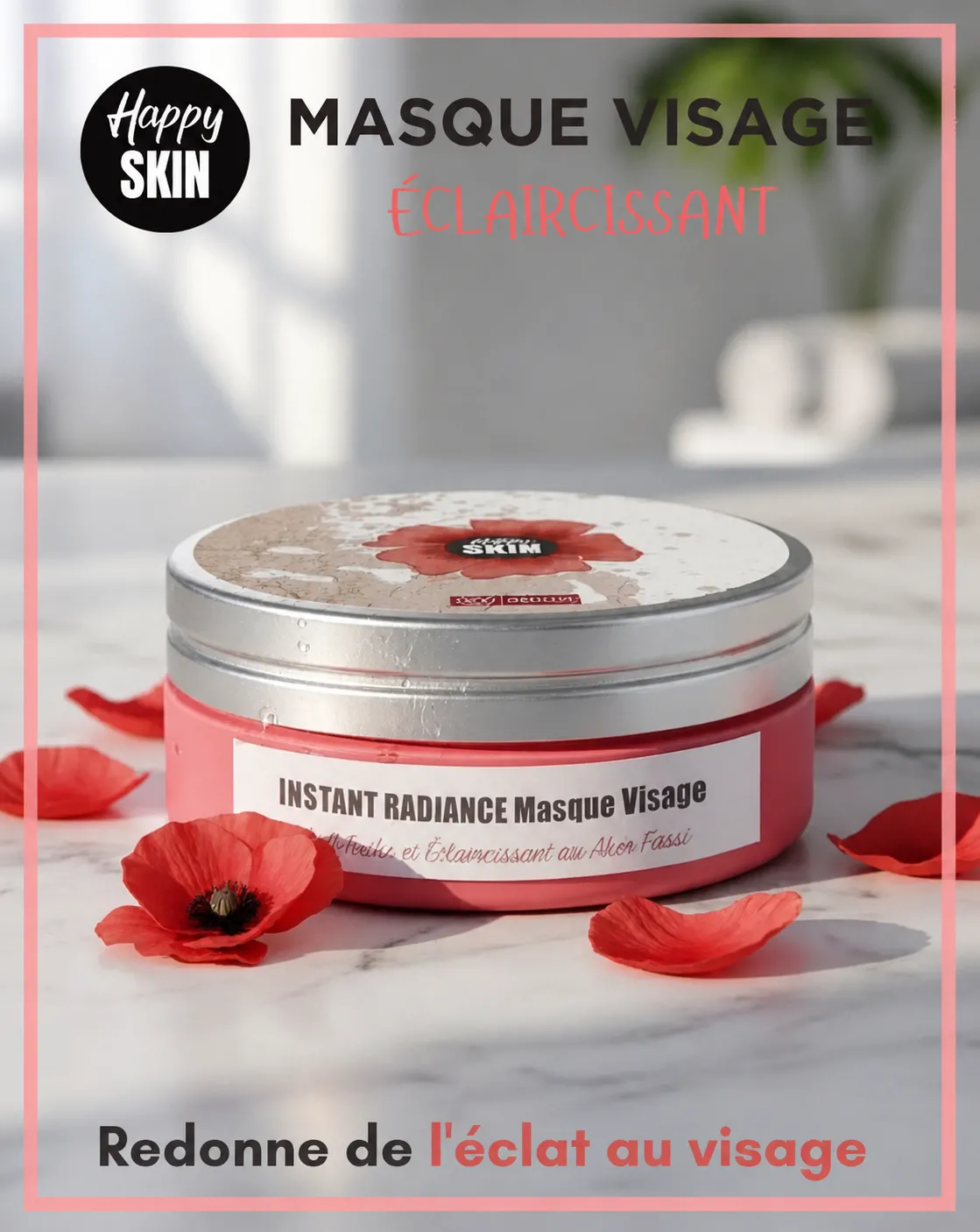 Masque Visage Éclaircissant / Anti-taches à l'Aker Fassi & l'Argile Blanche