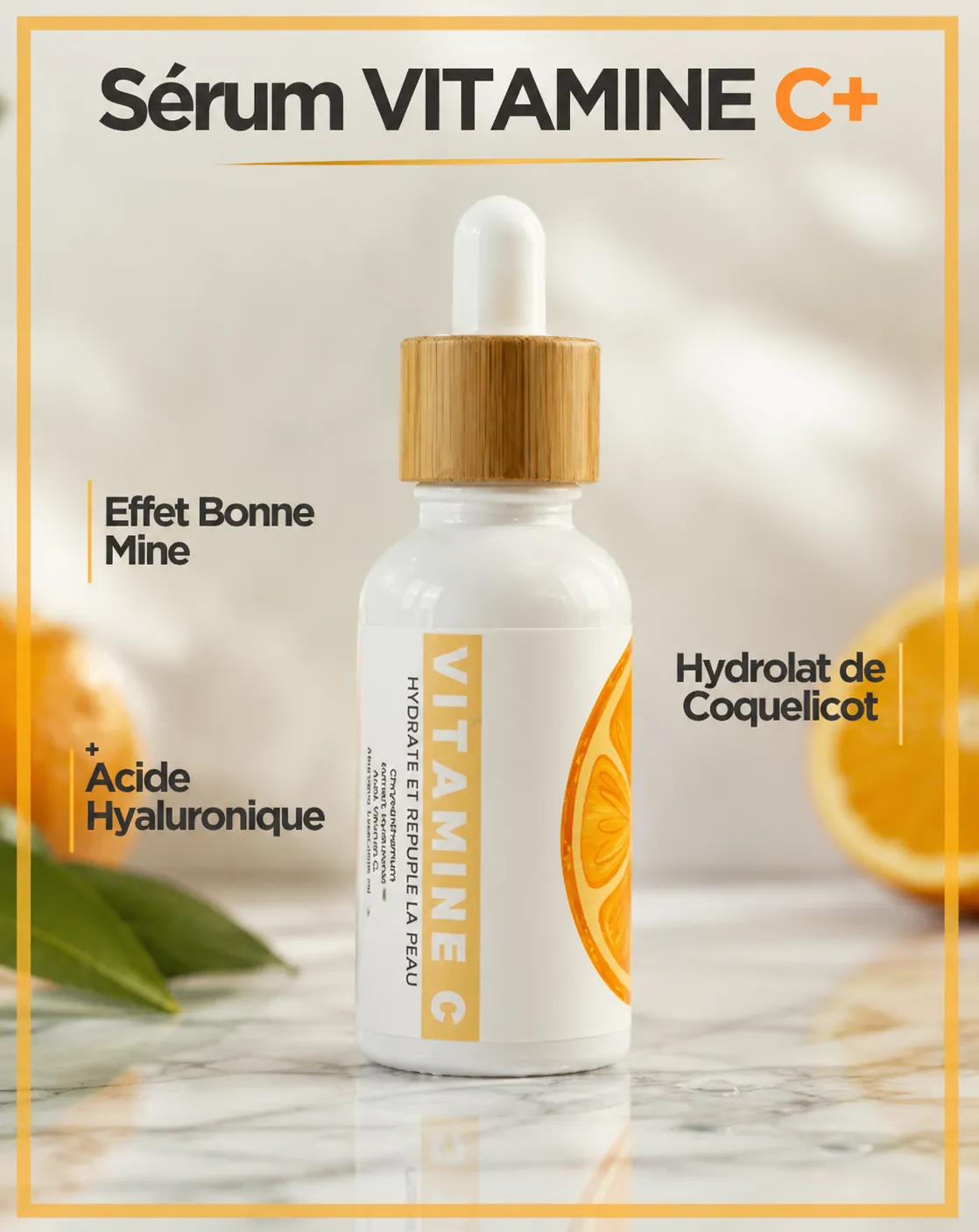 Sérum Éclaircissant à la Vitamine C Pure 〈3%〉 + HA