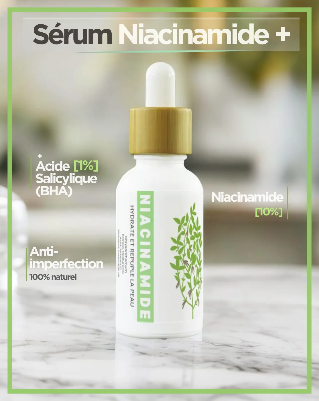 SANS-IMPERFECTIONS Sérum Niacinamide 〈10%〉 + Acide Salicylique 〈1%〉