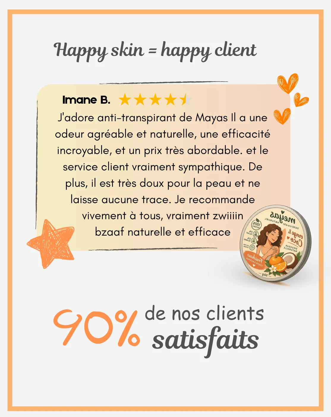 Déodorant Naturel Ι Coco& d'Orange - Sans Alcool 3 Deo meyas naturelle 1