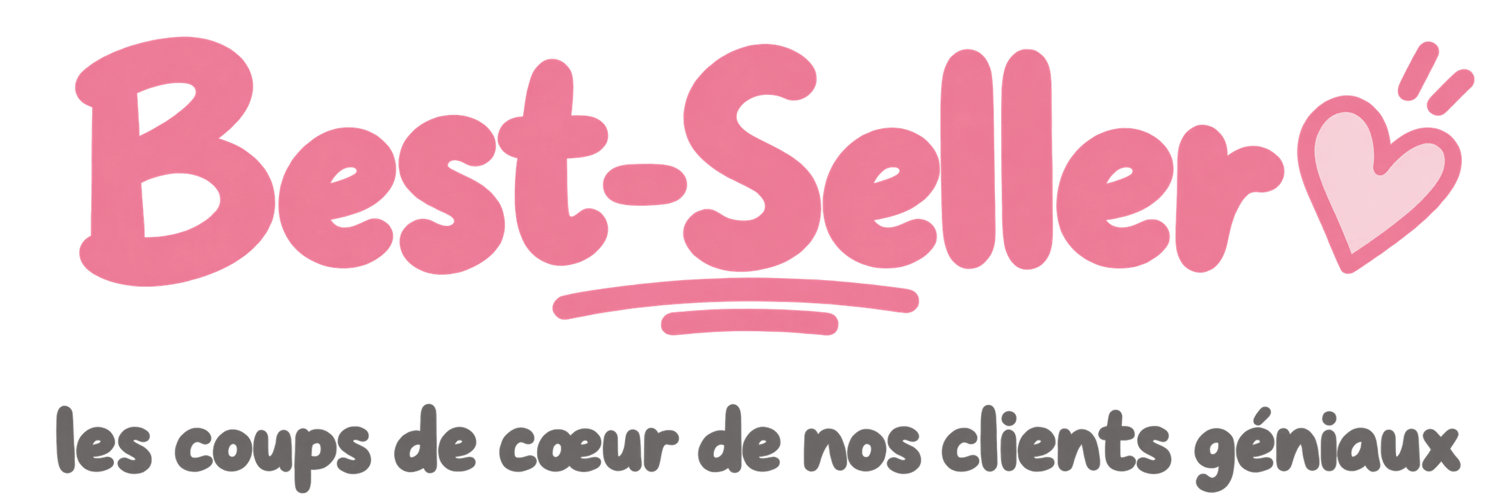 Pastel pink best seller heart banner 1