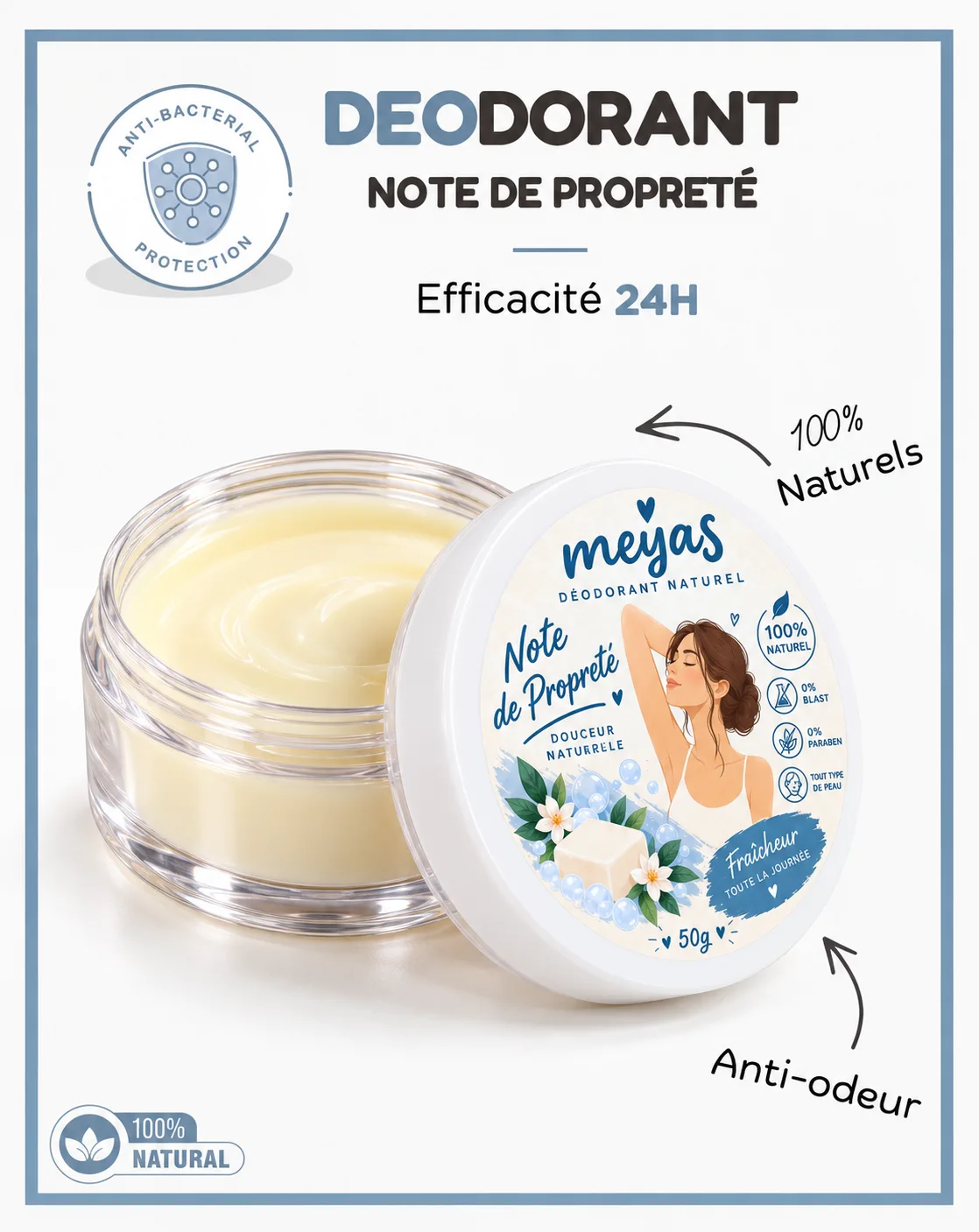 Déodorant Naturel note de propreté - Anti odeur